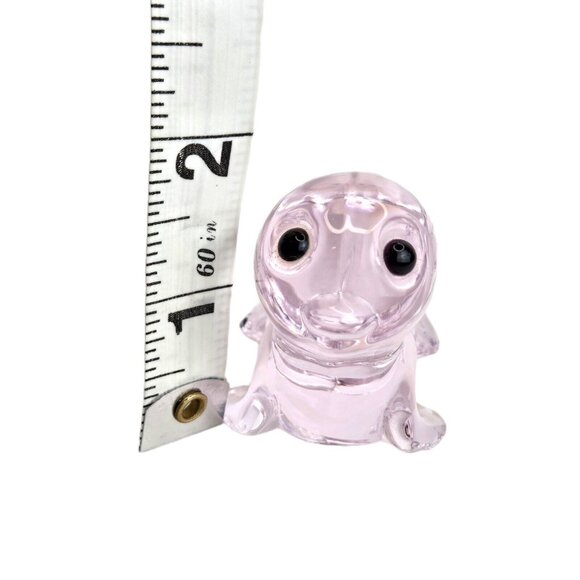 Set Of 2 Oneida 24% Lead Crystal Pink Teddy‎ Bear & Seal Figurine Paperweights - Picture 15 of 15